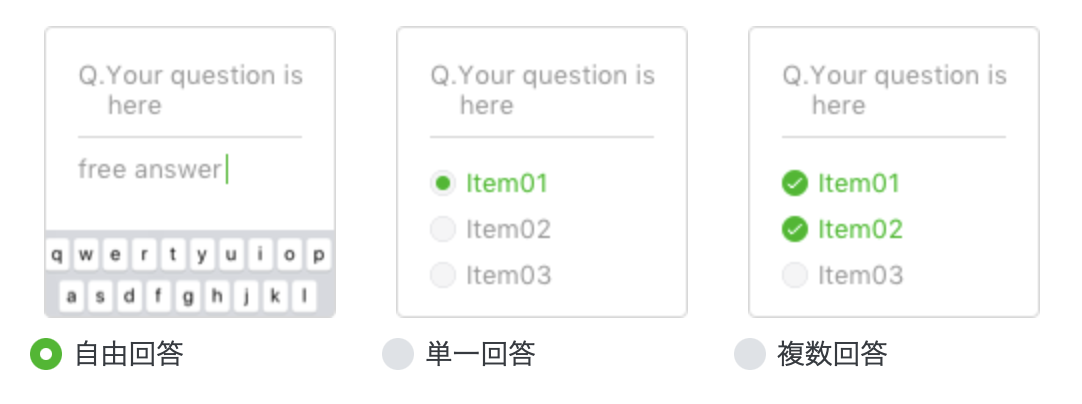 リサーチ機能で設定できる項目一覧